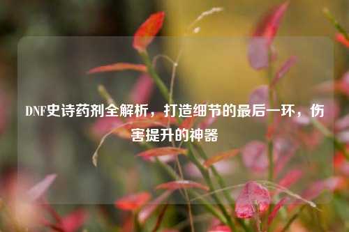 DNF史诗药剂全解析，打造细节的最后一环，伤害提升的神器