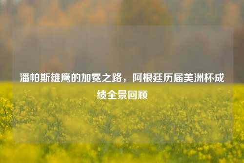潘帕斯雄鹰的加冕之路，阿根廷历届美洲杯成绩全景回顾