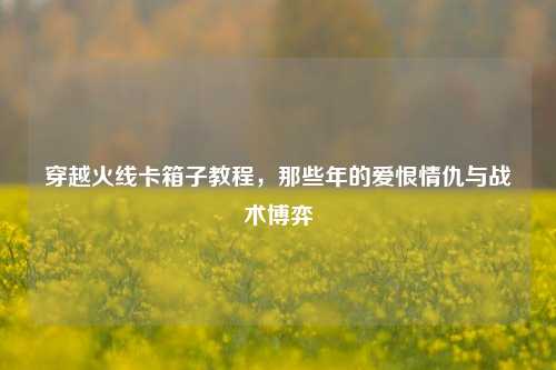 穿越火线卡箱子教程，那些年的爱恨情仇与战术博弈