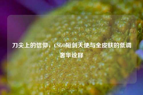 刀尖上的信仰，CSGO短剑天使与全皮肤的低调奢华诠释