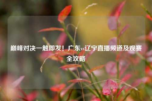 巅峰对决一触即发！广东vs辽宁直播频道及观赛全攻略