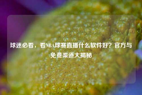 球迷必看，看NBA球赛直播什么软件好？官方与免费渠道大揭秘