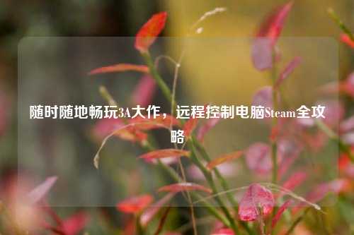 随时随地畅玩3A大作，远程控制电脑Steam全攻略