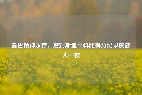 曼巴精神永存，詹姆斯追平科比得分纪录的感人一夜
