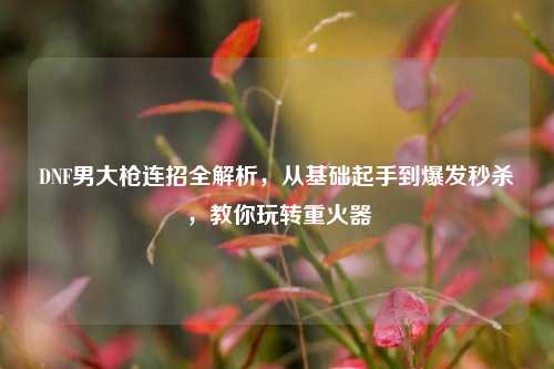 DNF男大枪连招全解析，从基础起手到爆发秒杀，教你玩转重火器