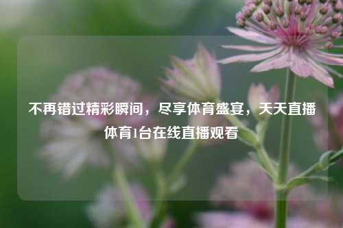 不再错过精彩瞬间，尽享体育盛宴，天天直播体育1台在线直播观看