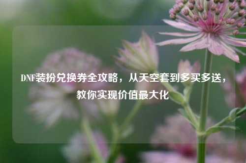 DNF装扮兑换券全攻略,从天空套到多买多送,教你实现价值最大化