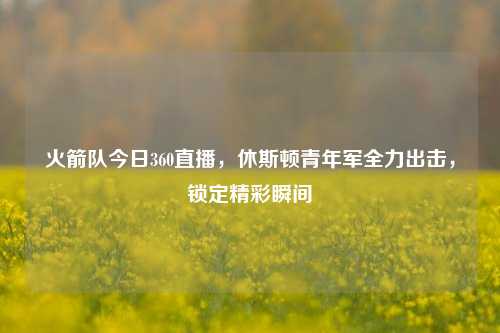 火箭队今日360直播,休斯顿青年军全力出击,锁定精彩瞬间