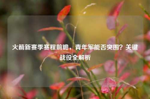 火箭新赛季赛程前瞻,青年军能否突围?关键战役全解析