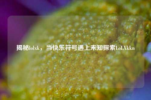 揭秘lolxk，当快乐符号遇上未知探索LoLXkkn
