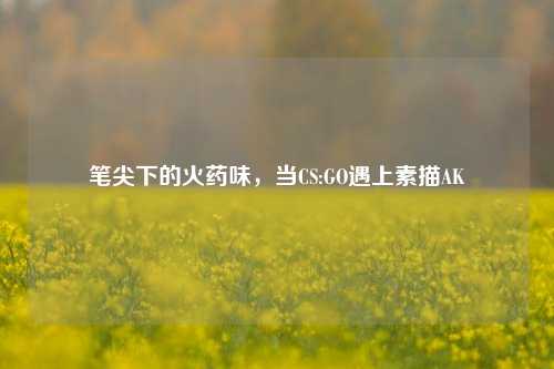 笔尖下的火药味，当CS:GO遇上素描AK