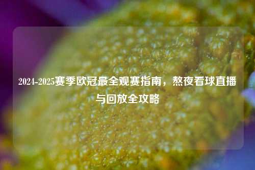 2024-2025赛季欧冠最全观赛指南,熬夜看球直播与回放全攻略