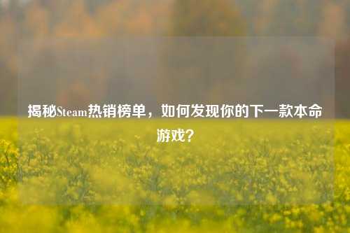 揭秘Steam热销榜单，如何发现你的下一款本命游戏？