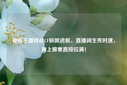 硬核主播挑战CF极限逃脱,直播间生死时速,肾上腺素直接拉满!
