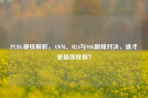 PUBG硬核解析,AWM、M24与98K巅峰对决,谁才是最强栓狙?