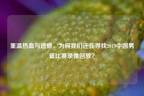 重温热血与遗憾,为何我们还在寻找2019中国男篮比赛录像回放?