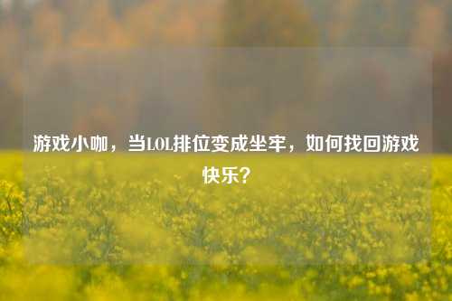 游戏小咖，当LOL排位变成坐牢，如何找回游戏快乐？