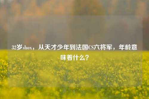 32岁shox,从天才少年到法国CS六将军,年龄意味着什么?