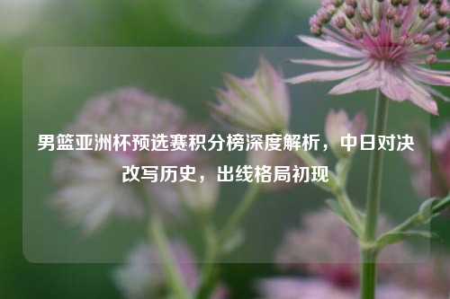 男篮亚洲杯预选赛积分榜深度解析,中日对决改写历史,出线格局初现