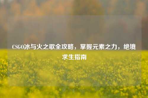 CSGO冰与火之歌全攻略,掌握元素之力,绝境求生指南