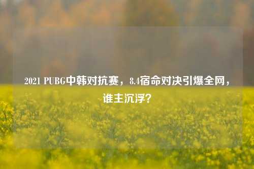 2021 PUBG中韩对抗赛，8.4宿命对决引爆全网，谁主沉浮？