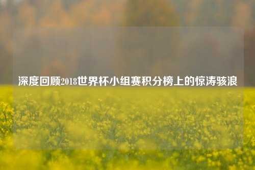 深度回顾2018世界杯小组赛积分榜上的惊涛骇浪