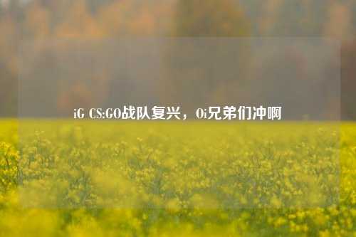 iG CS:GO战队复兴,Oi兄弟们冲啊