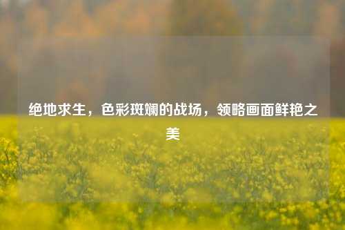 绝地求生，色彩斑斓的战场，领略画面鲜艳之美