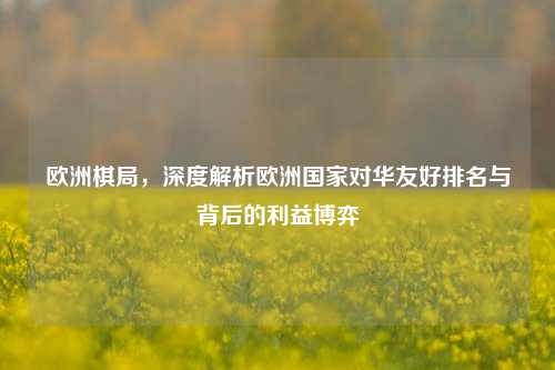 欧洲棋局,深度解析欧洲国家对华友好排名与背后的利益博弈
